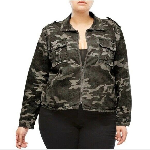 Good American Jackets & Blazers - NWT Good American Plus Size Camo Military Jacket Size 2X MSRP $209 Fall Winter